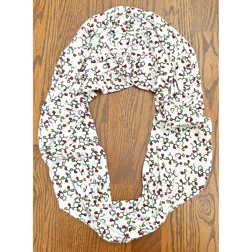 Svaha USA Chemistry Molecule STEM Science Infinity Scarf White Multicolor Scarf